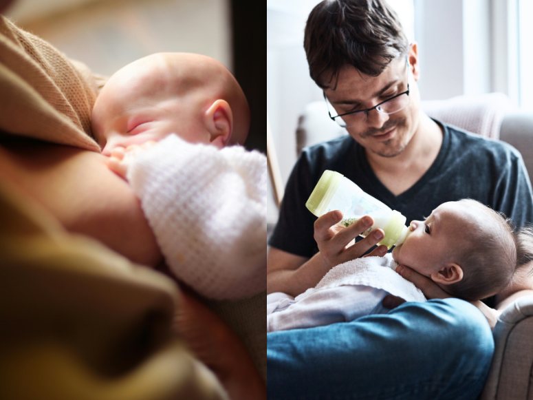 allaitement mixte papa et maman